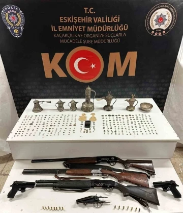 Polis ekiplerinden tarihi eser kaçakçılığına yönelik operasyon
