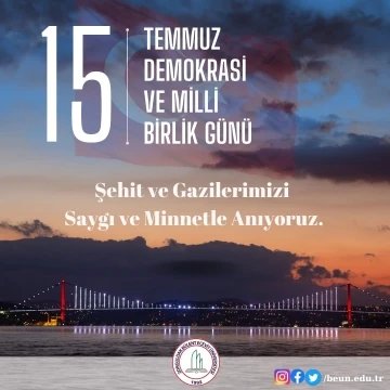 Rektör Özölçer’den ‘15 Temmuz Demokrasi ve Milli Birlik Günü’ mesajı
