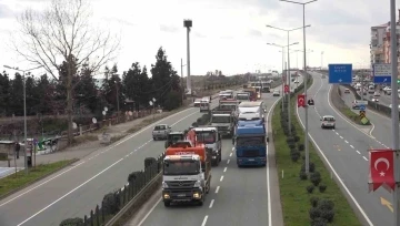 Rize Belediyesi ekipleri yardım için deprem bölgesine doğru yola çıktı
