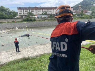 Rize’de AFAD ekiplerinden tatbikat
