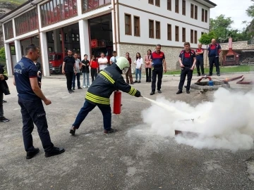 Safranbolu’da itfaiyeden sertifikalı eğitim
