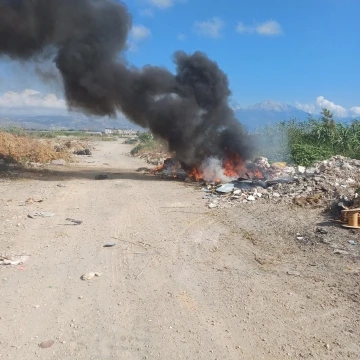 Samandağ’da Moloz Yangını yayılmadan söndürüldü
