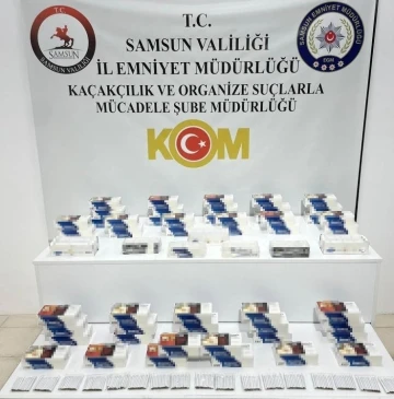 Samsun’da 11 bin 760 adet makaron ele geçirildi
