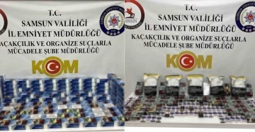 Samsun’da 37 bin 180 adet makaron ele geçirildi
