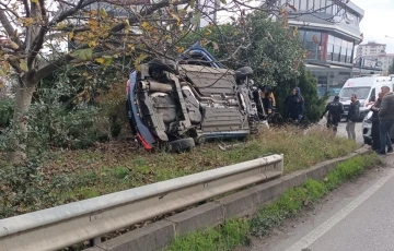 Samsun’da otomobil takla attı: 1 yaralı
