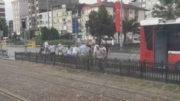 Samsun’da seyir halindeki otobüsün yangın tüpü patladı
