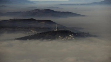 Saraybosna'da hava kirliliği nedeniyle görüş mesafesi azaldı