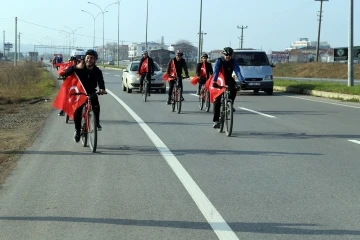 Sarıkamış şehitleri için pedal çevirdiler
