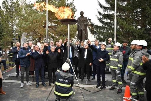 Sarız’da doğal gaz ateşi yandı
