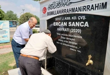 Şehidin anısına yaptırılan ve tahrip edilen hayrat çeşmesi Demirçalı’nın talimatıyla yenilendi
