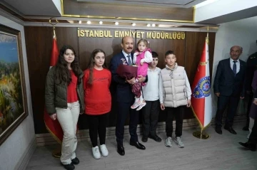 Şehit çocuğu emniyet müdürünün makam koltuğuna geçti
