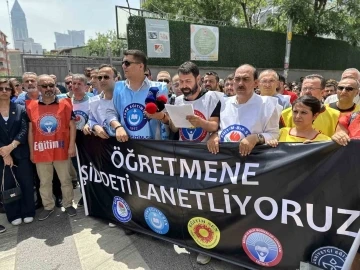 Sendikalar Ümraniye’deki öğretmene saldırıyı protesto etti
