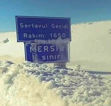 Sertavul Geçidi’nde kar lastiği olmayan araçların geçişine izin verilmiyor
