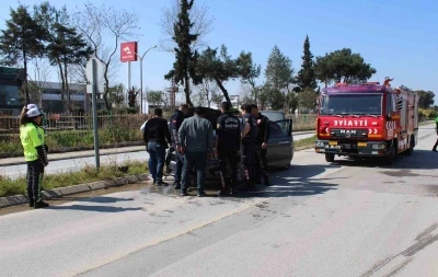 Seyir halindeyken dumanlar yükseldi
