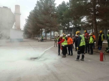 Siirt’te çimento fabrikasında acil durum tatbikatı
