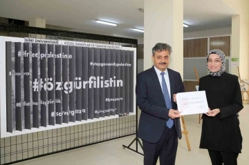 Siirt’te ’Karikatürlerin Diliyle Gazze Soykırımı’ sergisi düzenlendi
