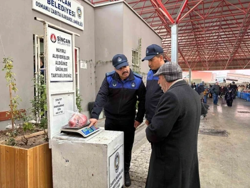 Sincan Belediyesinden pazar ve işyerlerine denetim
