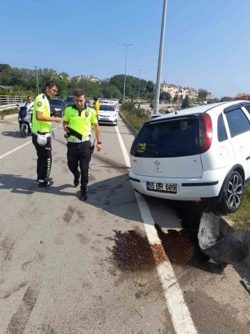 Sinop’ta otomobil refüje çıktı: 1 yaralı
