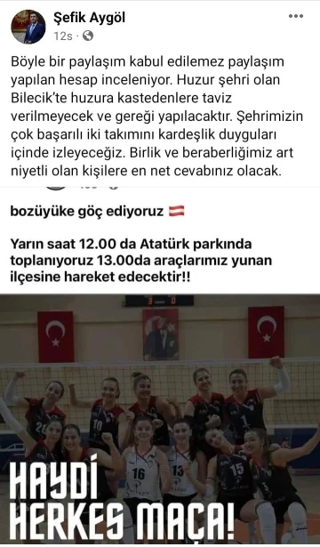 Skandal paylaşıma Bilecik Valisi Aygöl el attı
