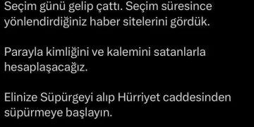 Sosyal medya üzerinden gazetecilere tehdit
