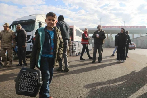 Suriyeli Ahmet kedisi ’Esmer’ ile memleket yolunda
