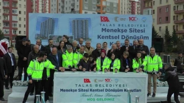 Talas’ta Menekşe Sitesi’nin temeli atıldı
