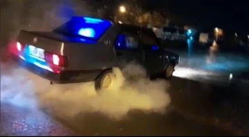 Tekirdağ’da drift şov pahalıya patladı
