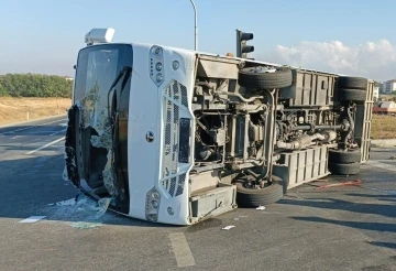 Tekirdağ’da işçi servisi kazası: 11 yaralı
