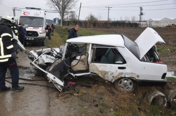 Tekirdağ’da otomobil takla attı: 1 yaralı
