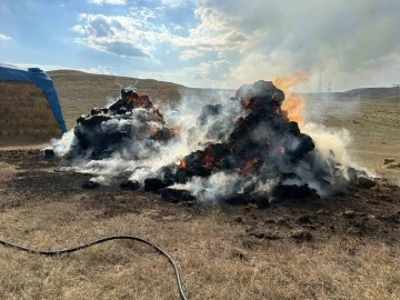 Tekman’da 600 balya ot küle döndü
