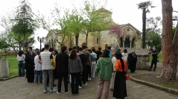 Trabzon’daki Ayasofya Camii’ne yoğun ilgi