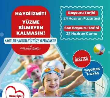 Ücretsiz yüzme kursu için son başvuru tarihi 28 Haziran
