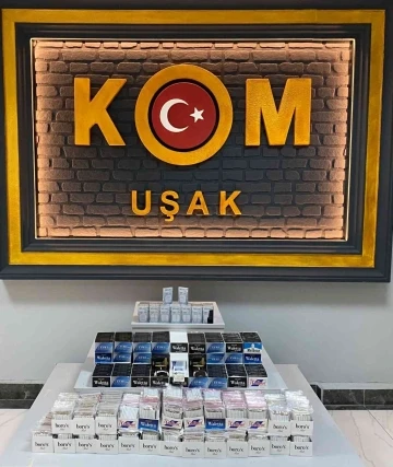 Uşak’ta 64 bin kaçak makaron ele geçirildi
