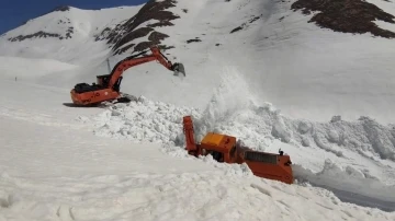 Van-Bahçesaray karayolunda kar mesaisi devam ediyor
