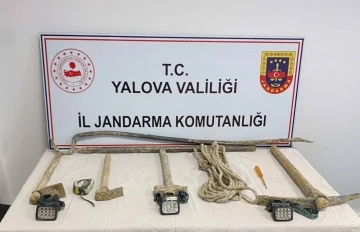 Yalova’da kaçak kazı yapan 4 kişi gözaltına alındı