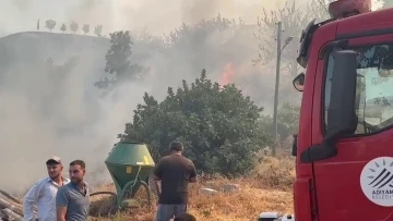 Yangını söndürmek isterken traktör devirdi: 1 yaralı
