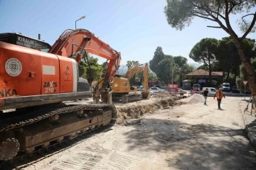 Yatağan Atatürk Caddesinde altyapı çalışması başladı
