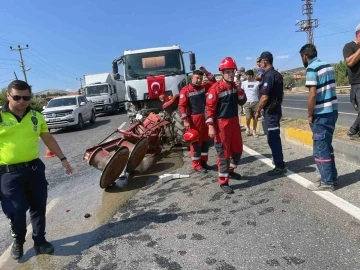 Yatağan’da beton mikseri ile traktör çarpıştı: 1 yaralı
