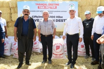 Yeşilyurt’ta depremzede üreticilere tarımsal destek