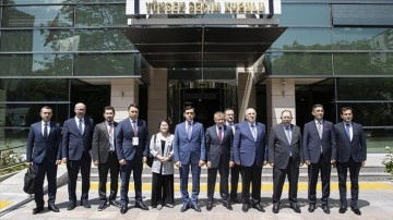 YSK Başkanı Yener, Türk Devletleri Parlamenter Asamblesi Seçim Gözlem Heyeti ile görüştü