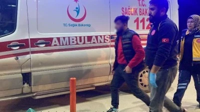 Taciz şüphelisinin darp edilme anı kamerada